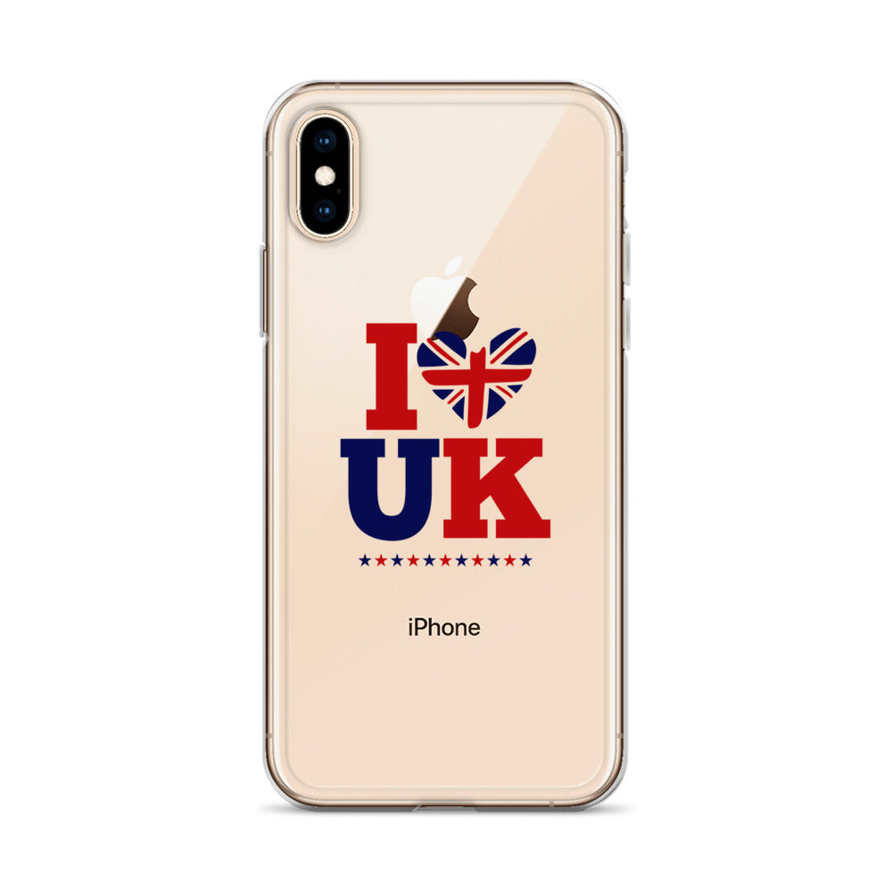 I LOVE UK - iPhone Case Transparent