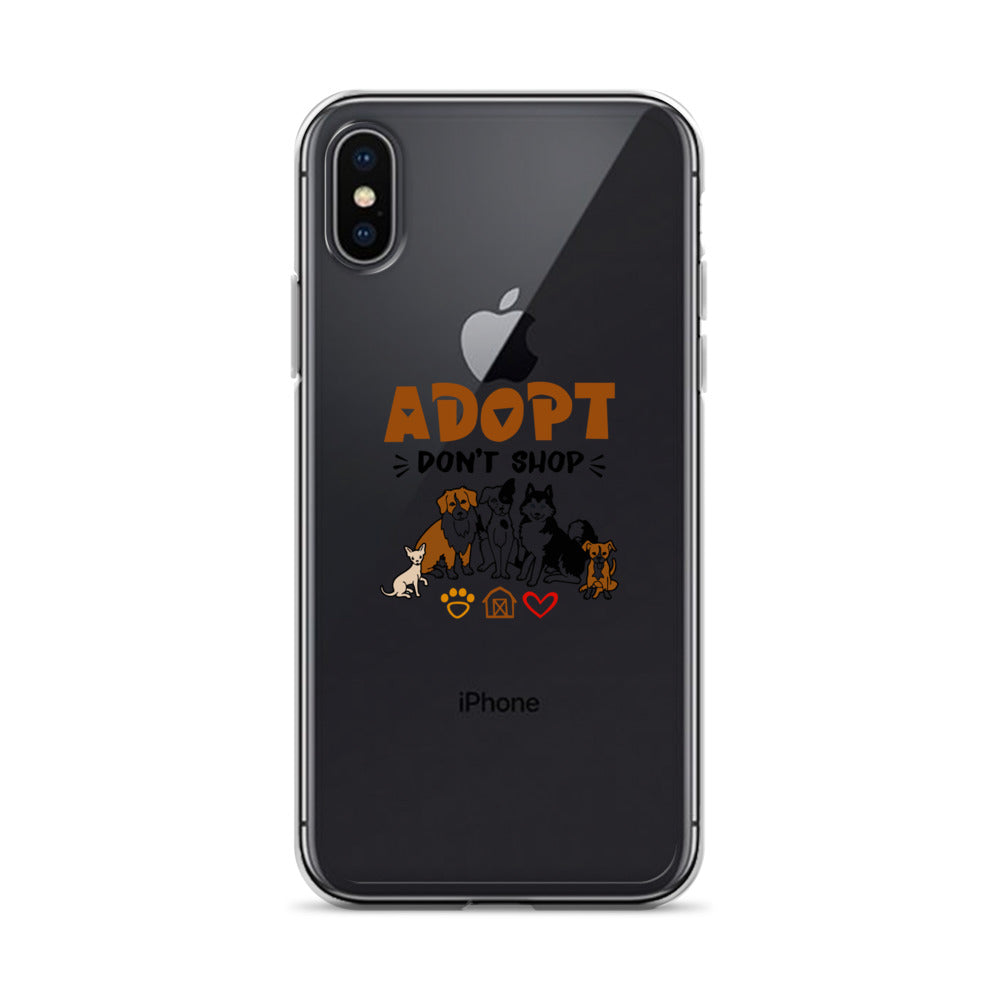 ADOPT DON'T SHOP - iPhone Case Transparent