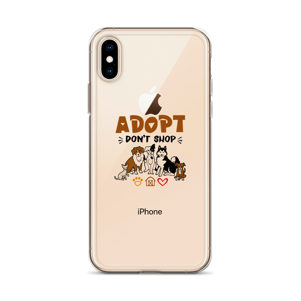 ADOPT DON'T SHOP - iPhone Case Transparent