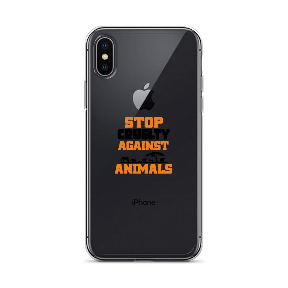 STOP CRUELTY AGAINST ANIMALS - iPhone Case Transparent