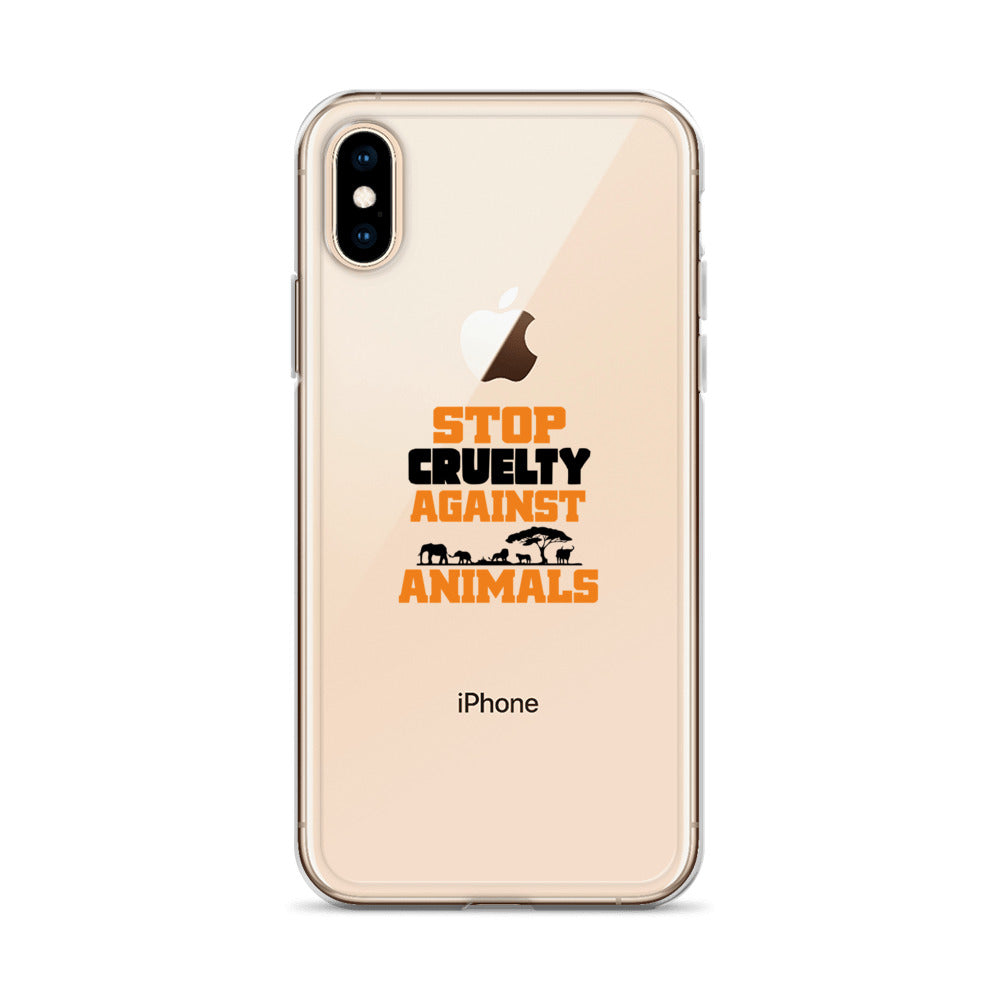 STOP CRUELTY AGAINST ANIMALS - iPhone Case Transparent