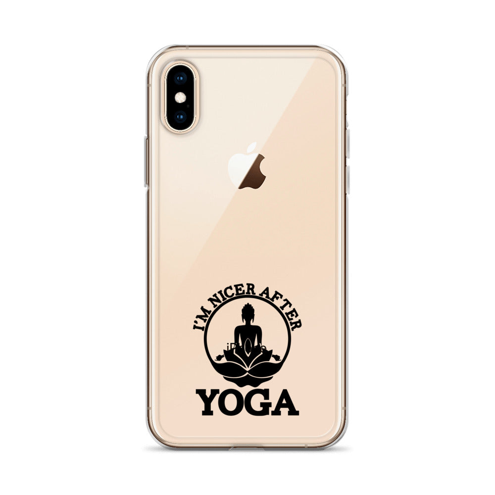 I'M NICER AFTER YOGA - iPhone Case