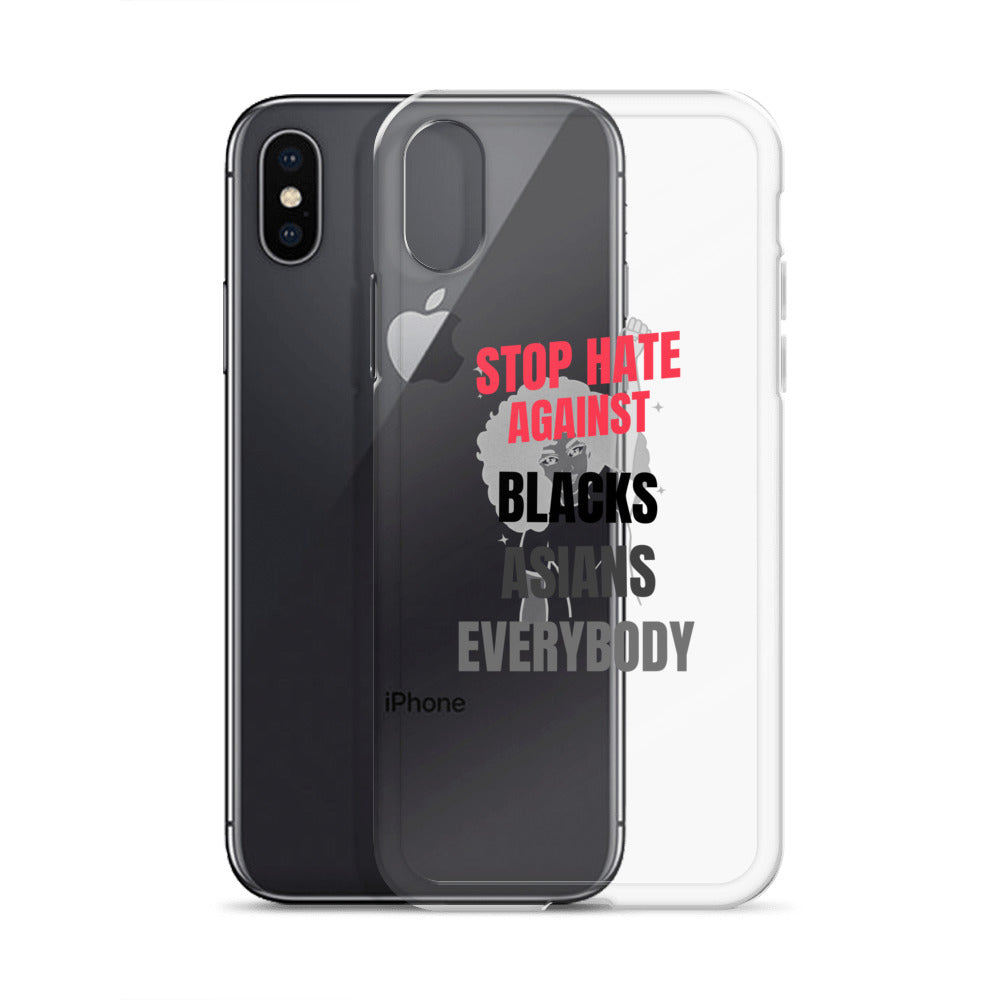 STOP HATE AGAINST EVERYBODY - iPhone Case Transparent