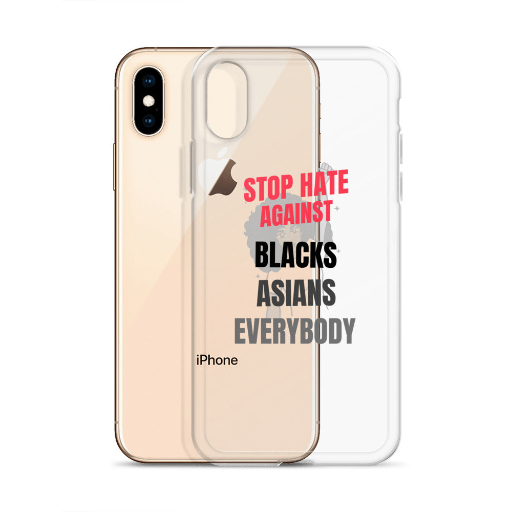 STOP HATE AGAINST EVERYBODY - iPhone Case Transparent