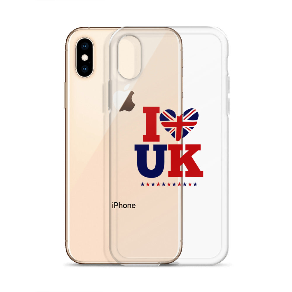 I LOVE UK - iPhone Case Transparent