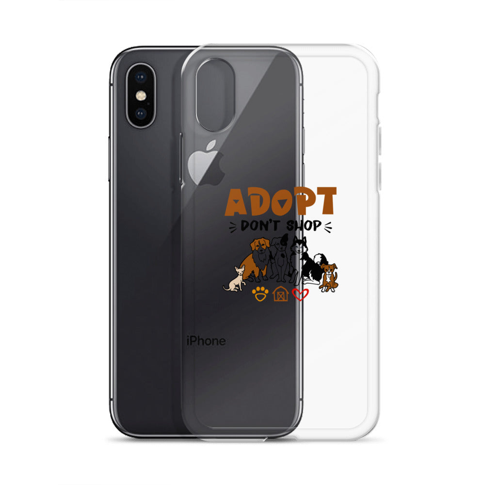 ADOPT DON'T SHOP - iPhone Case Transparent