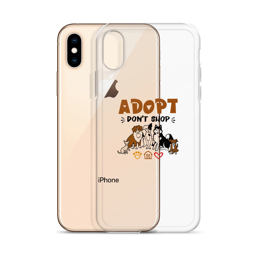 ADOPT DON'T SHOP - iPhone Case Transparent