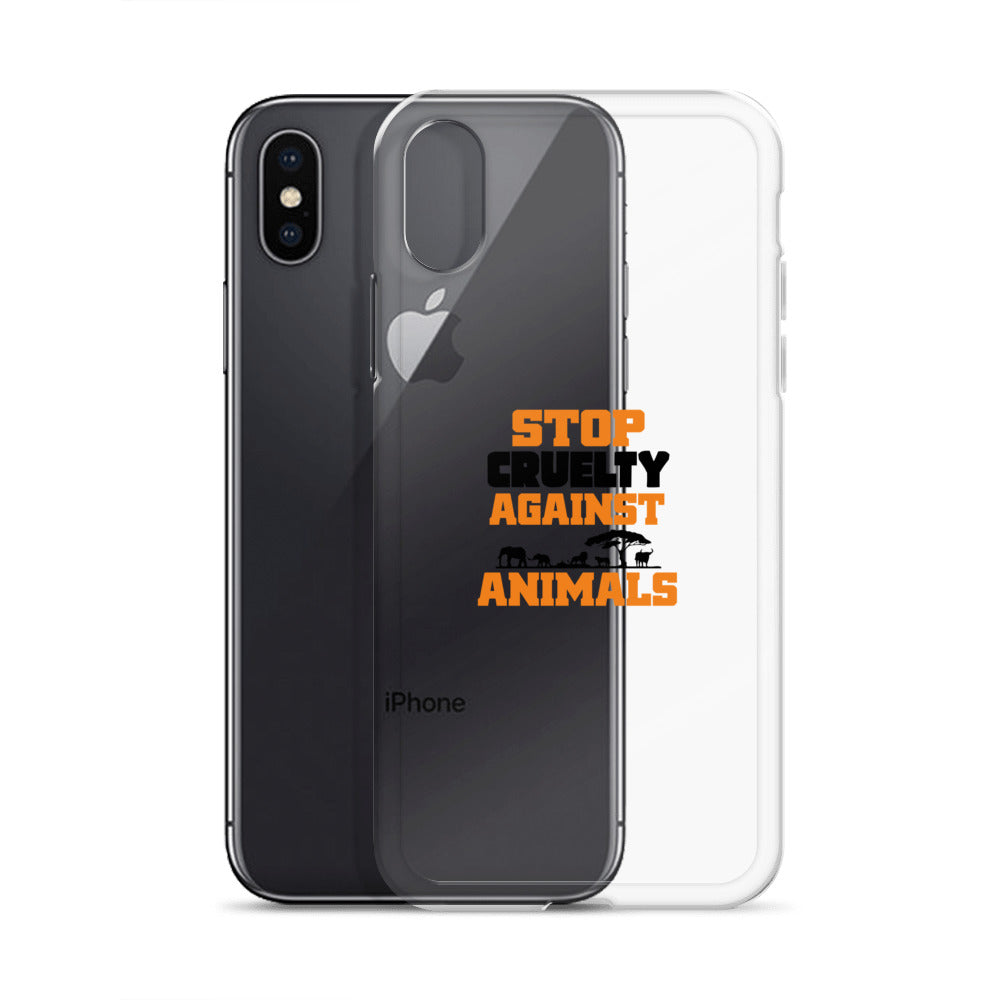 STOP CRUELTY AGAINST ANIMALS - iPhone Case Transparent