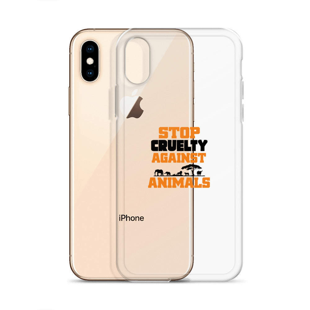 STOP CRUELTY AGAINST ANIMALS - iPhone Case Transparent