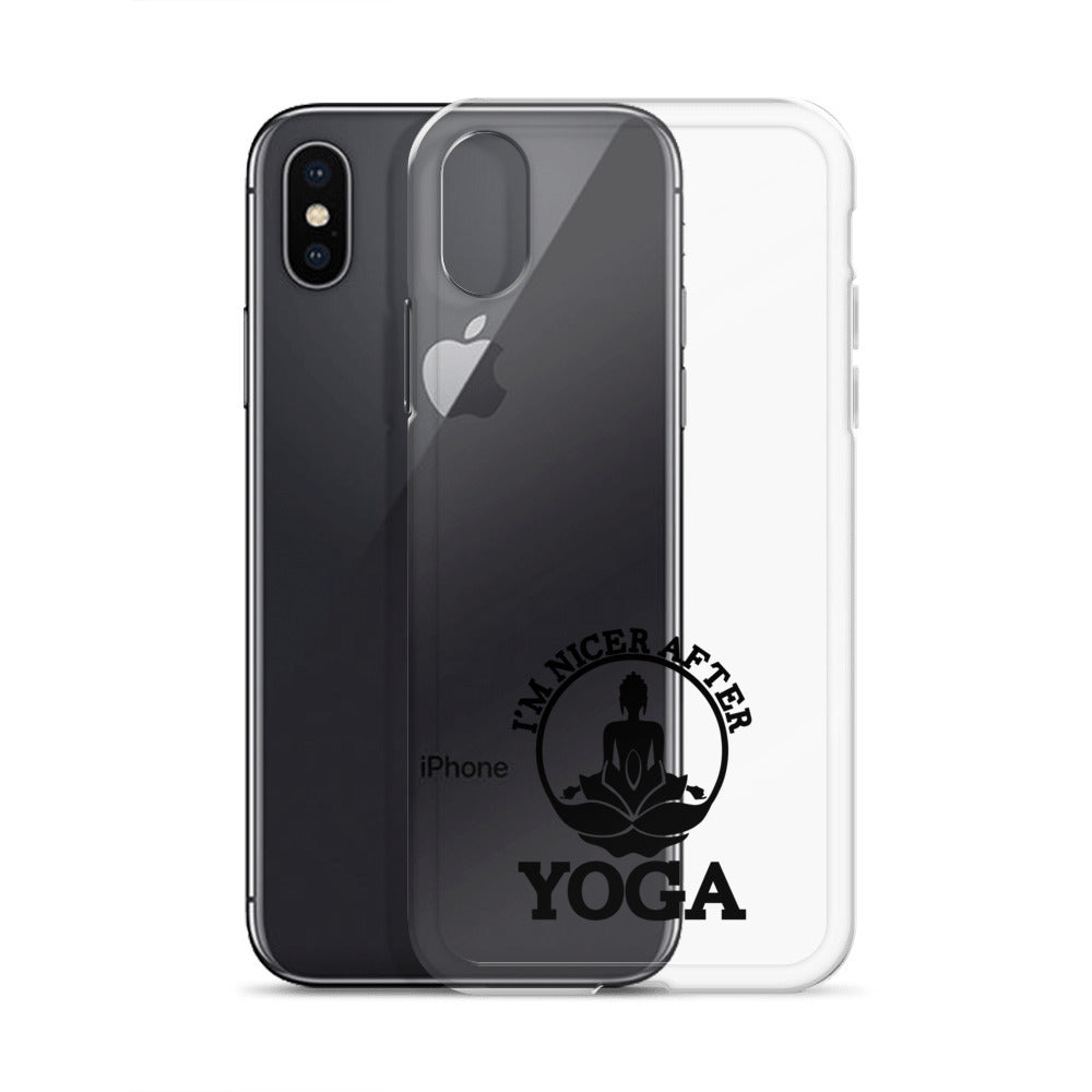 I'M NICER AFTER YOGA - iPhone Case