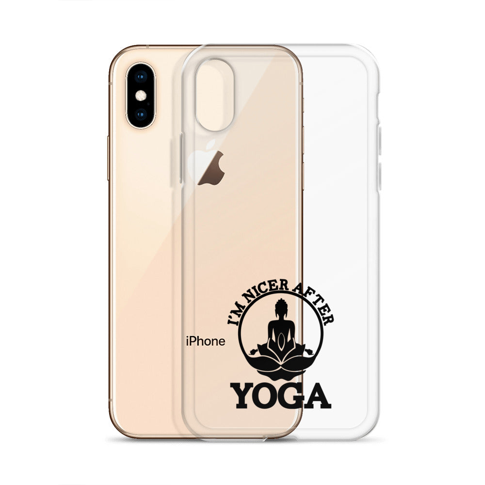 I'M NICER AFTER YOGA - iPhone Case
