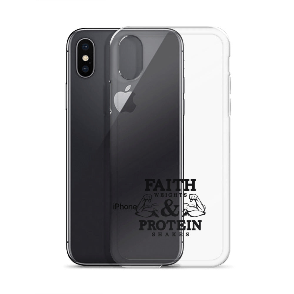 FAITH WEIGHTS & PROTEIN SHAKES - iPhone Case