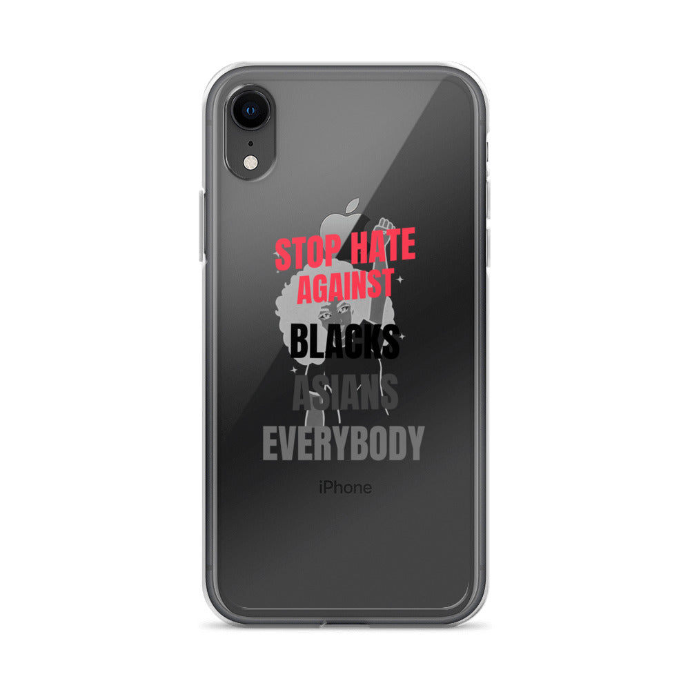 STOP HATE AGAINST EVERYBODY - iPhone Case Transparent