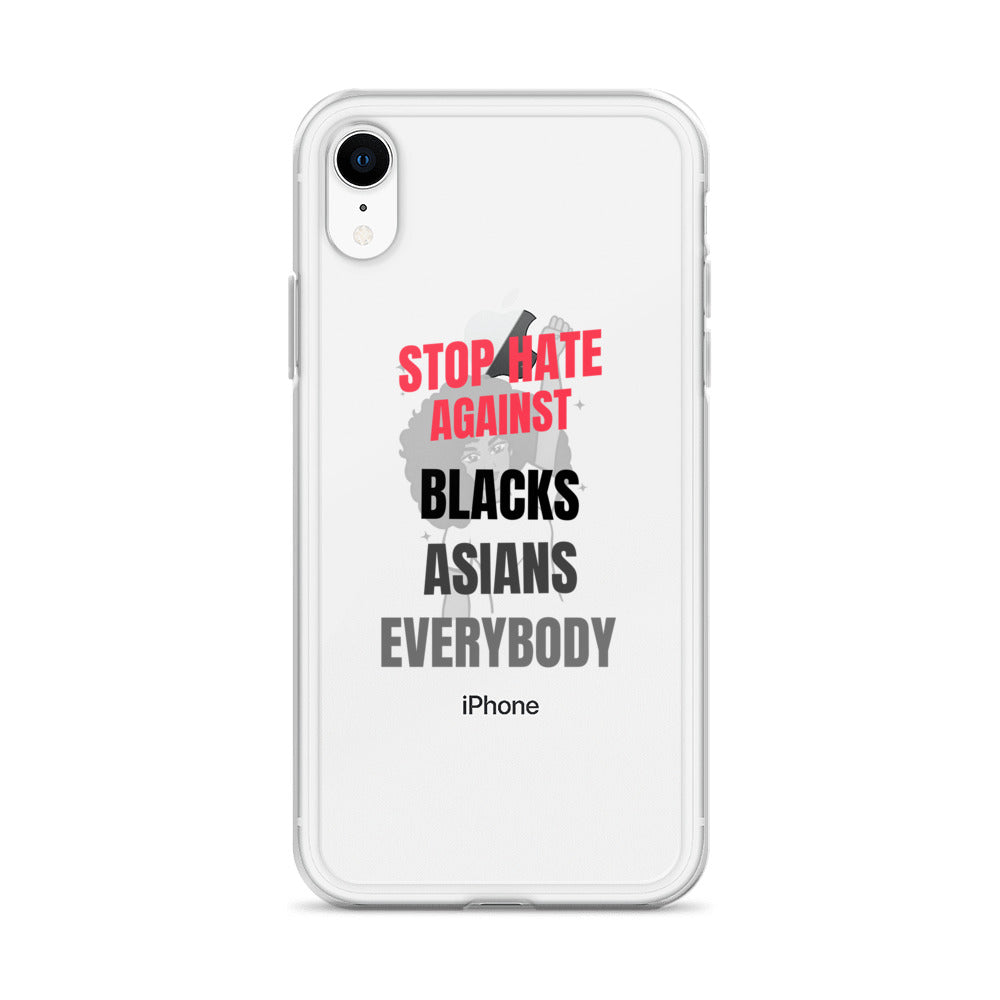 STOP HATE AGAINST EVERYBODY - iPhone Case Transparent