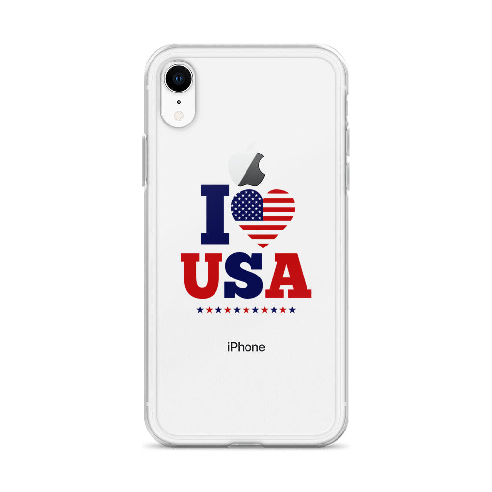 I LOVE USA - iPhone Case Transparent