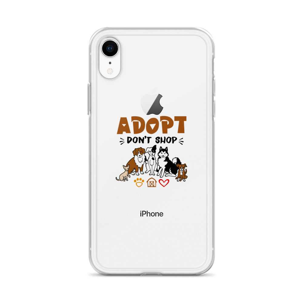 ADOPT DON'T SHOP - iPhone Case Transparent