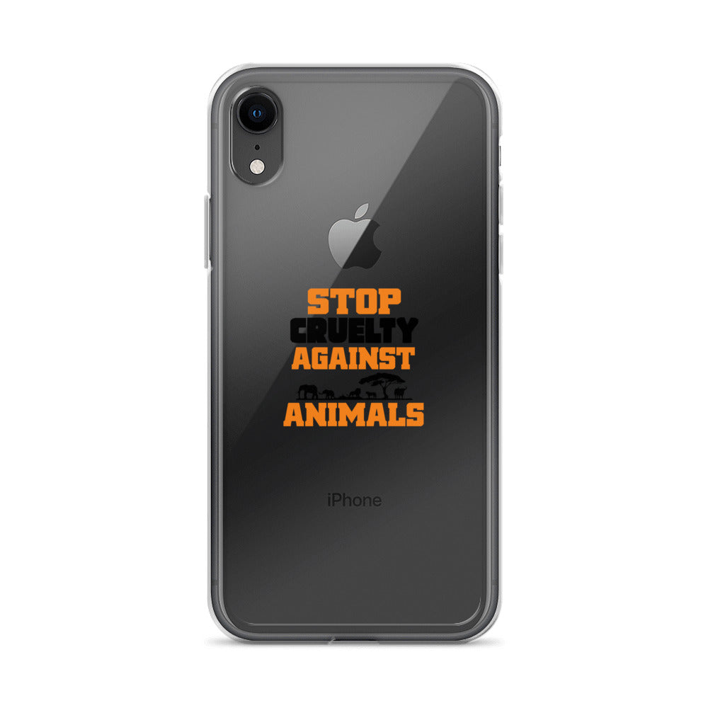 STOP CRUELTY AGAINST ANIMALS - iPhone Case Transparent