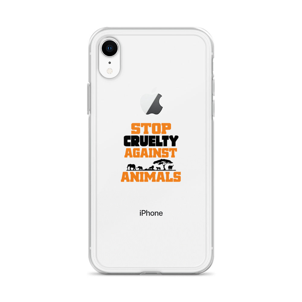 STOP CRUELTY AGAINST ANIMALS - iPhone Case Transparent