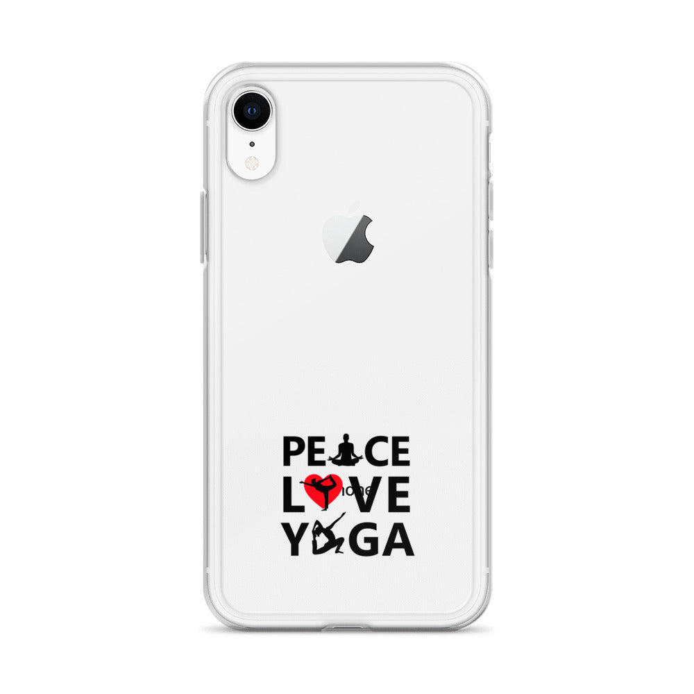 PEACE LOVE YOGA - iPhone Case