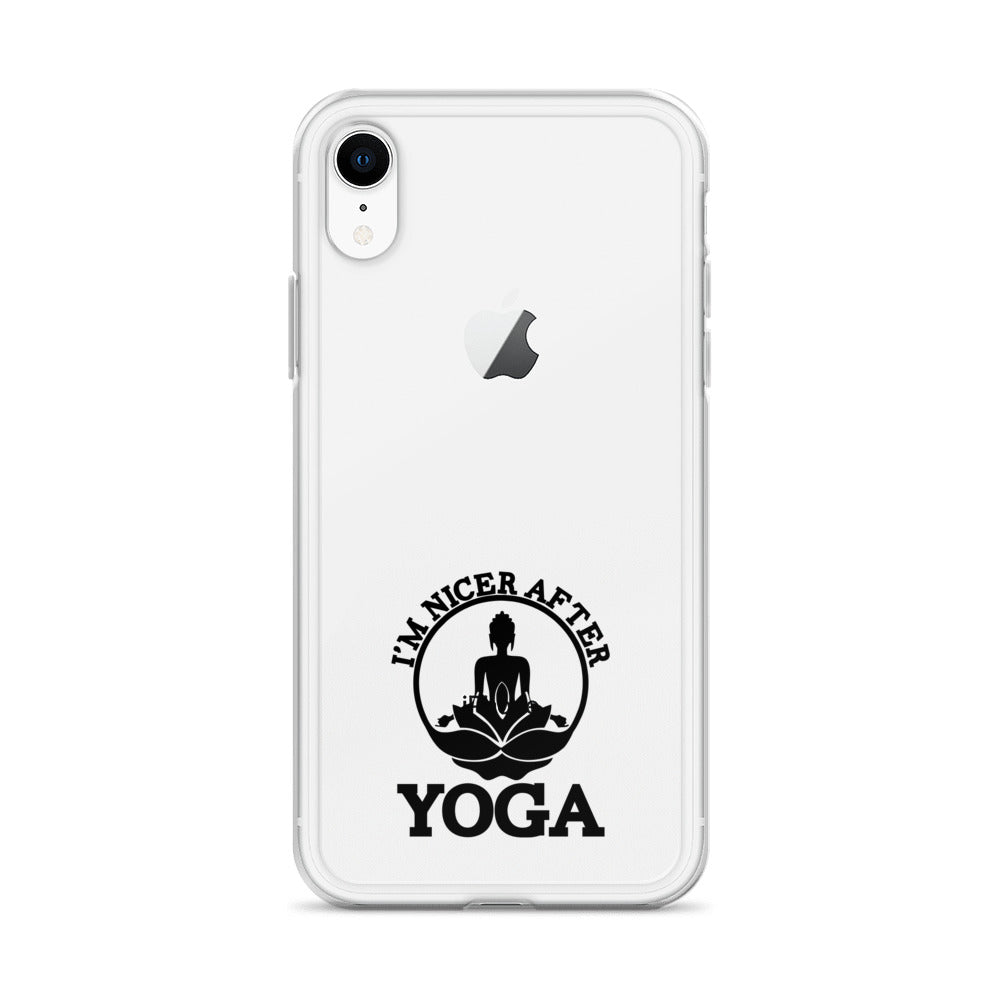 I'M NICER AFTER YOGA - iPhone Case