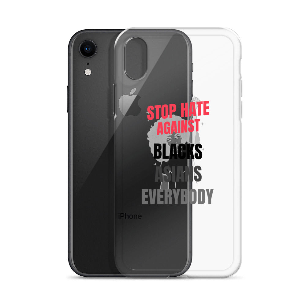 STOP HATE AGAINST EVERYBODY - iPhone Case Transparent