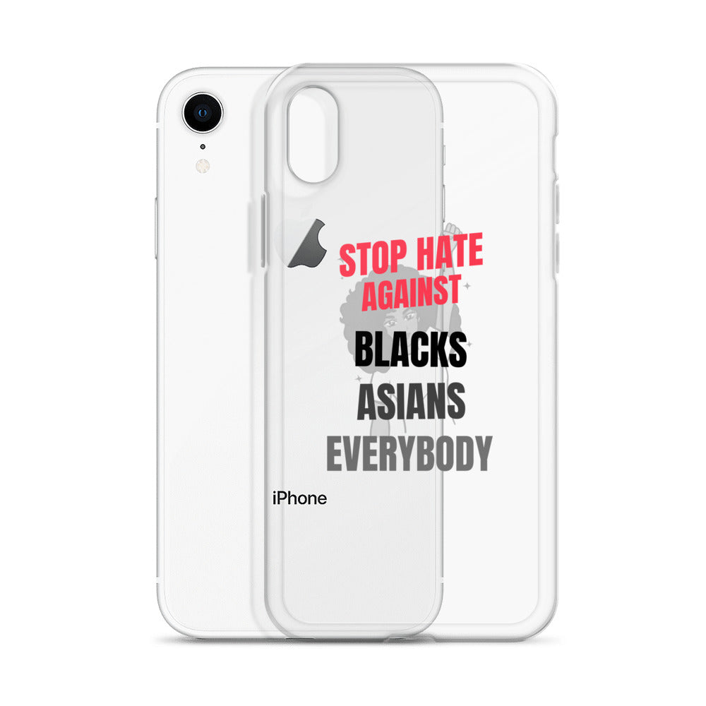 STOP HATE AGAINST EVERYBODY - iPhone Case Transparent