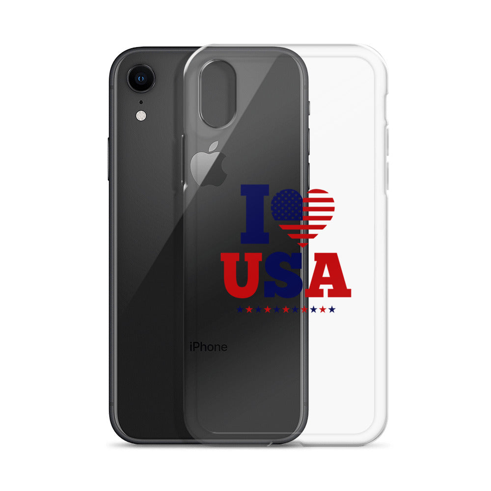 I LOVE USA - iPhone Case Transparent