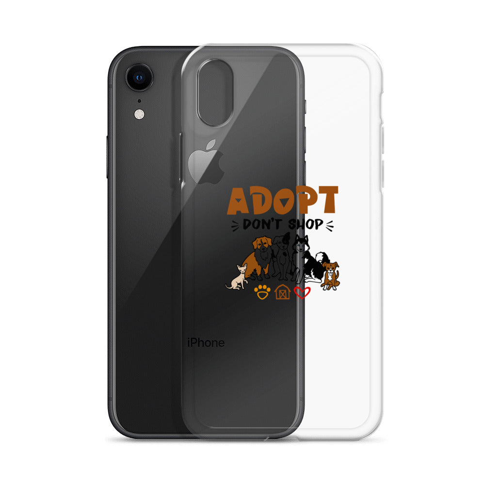 ADOPT DON'T SHOP - iPhone Case Transparent