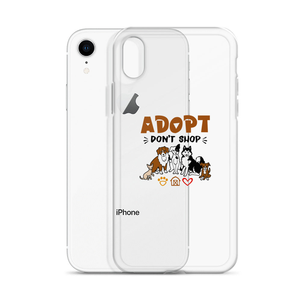 ADOPT DON'T SHOP - iPhone Case Transparent