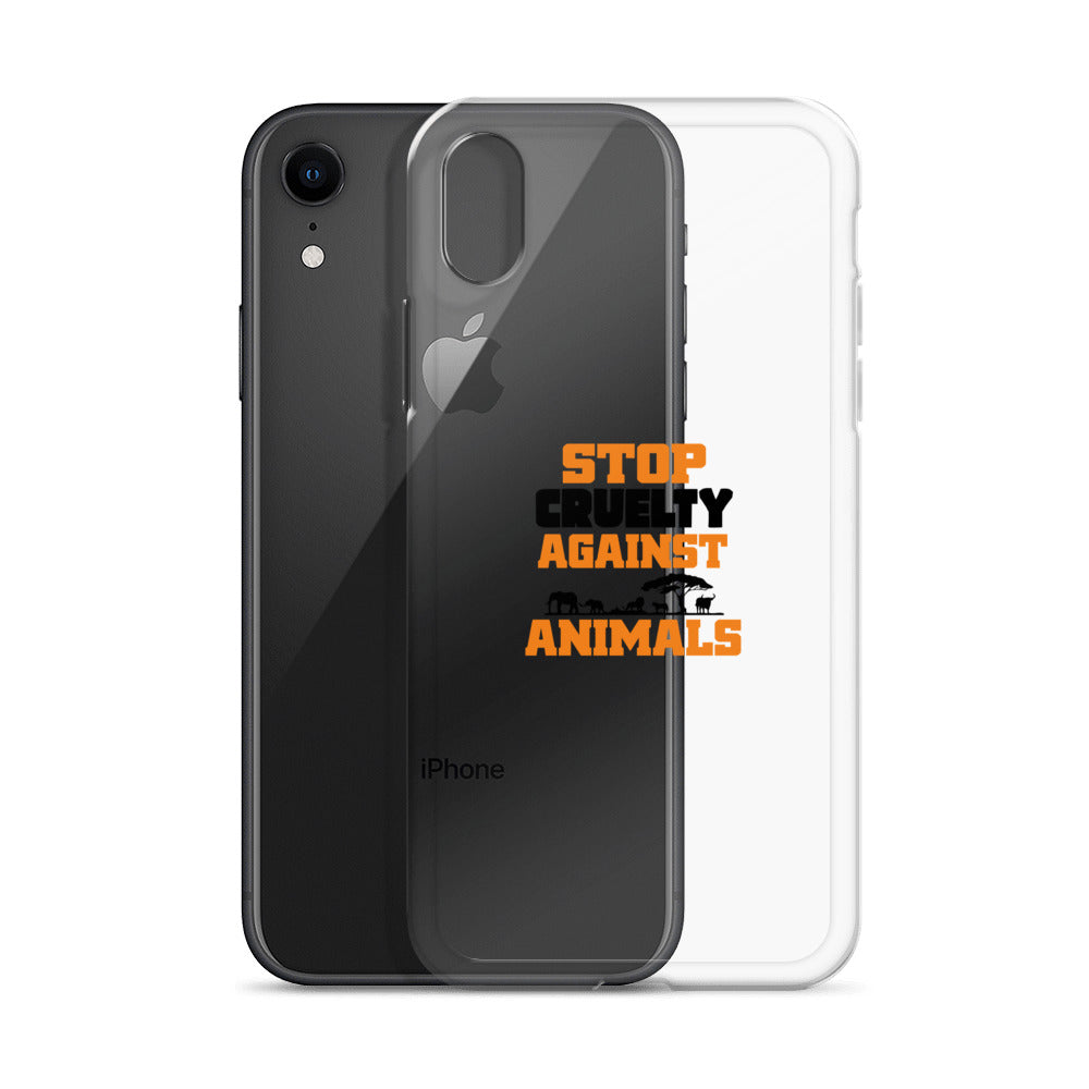 STOP CRUELTY AGAINST ANIMALS - iPhone Case Transparent