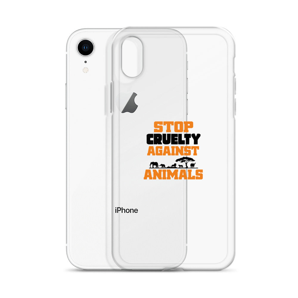 STOP CRUELTY AGAINST ANIMALS - iPhone Case Transparent