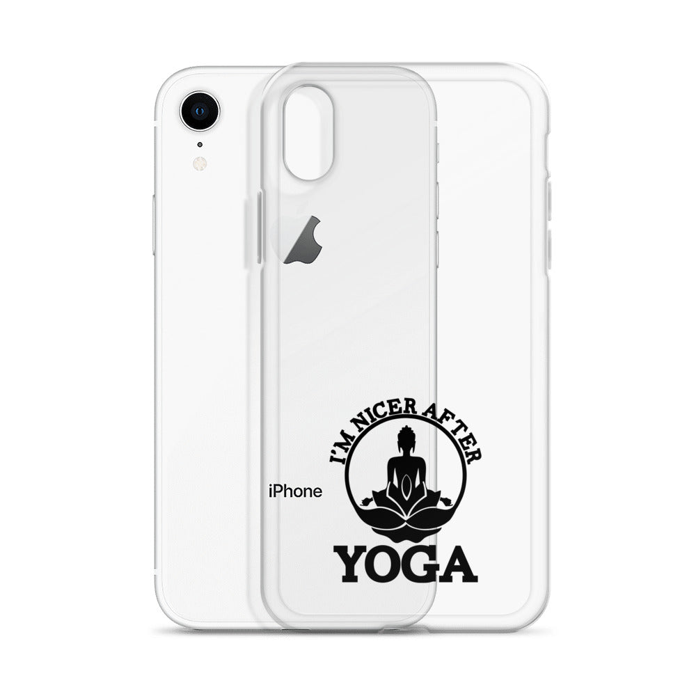 I'M NICER AFTER YOGA - iPhone Case