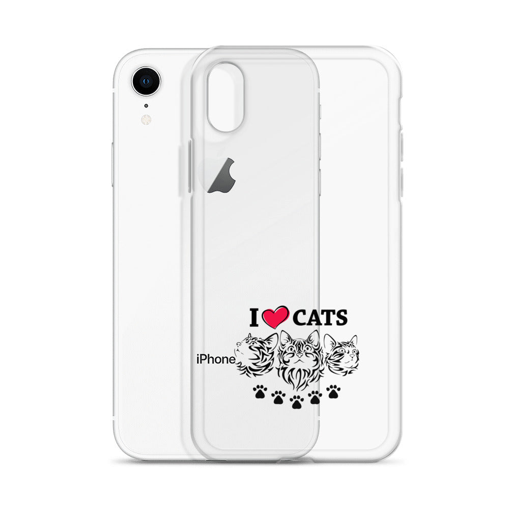 I LOVE CATS - iPhone Case