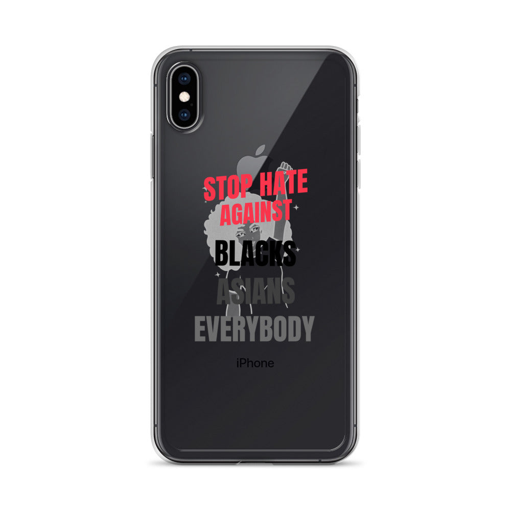 STOP HATE AGAINST EVERYBODY - iPhone Case Transparent