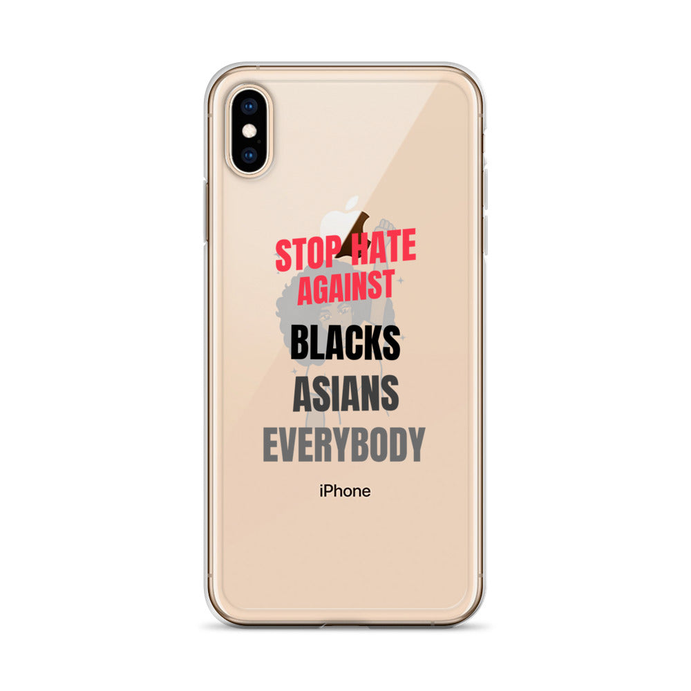 STOP HATE AGAINST EVERYBODY - iPhone Case Transparent