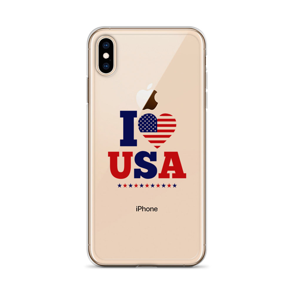 I LOVE USA - iPhone Case Transparent