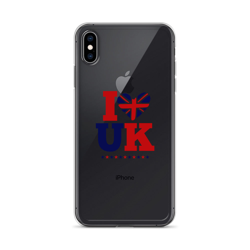 I LOVE UK - iPhone Case Transparent