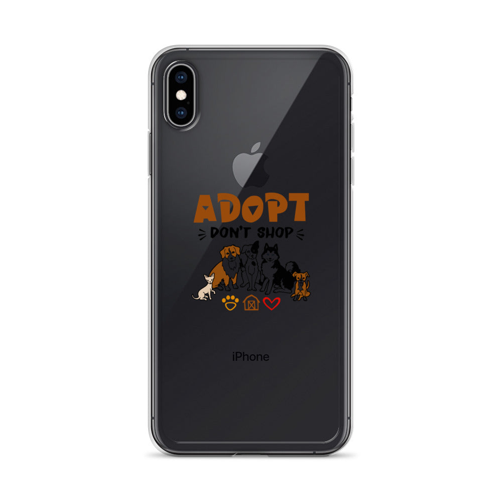 ADOPT DON'T SHOP - iPhone Case Transparent