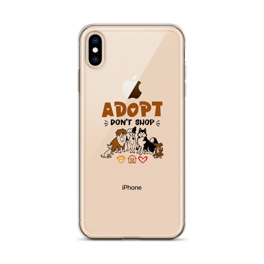 ADOPT DON'T SHOP - iPhone Case Transparent