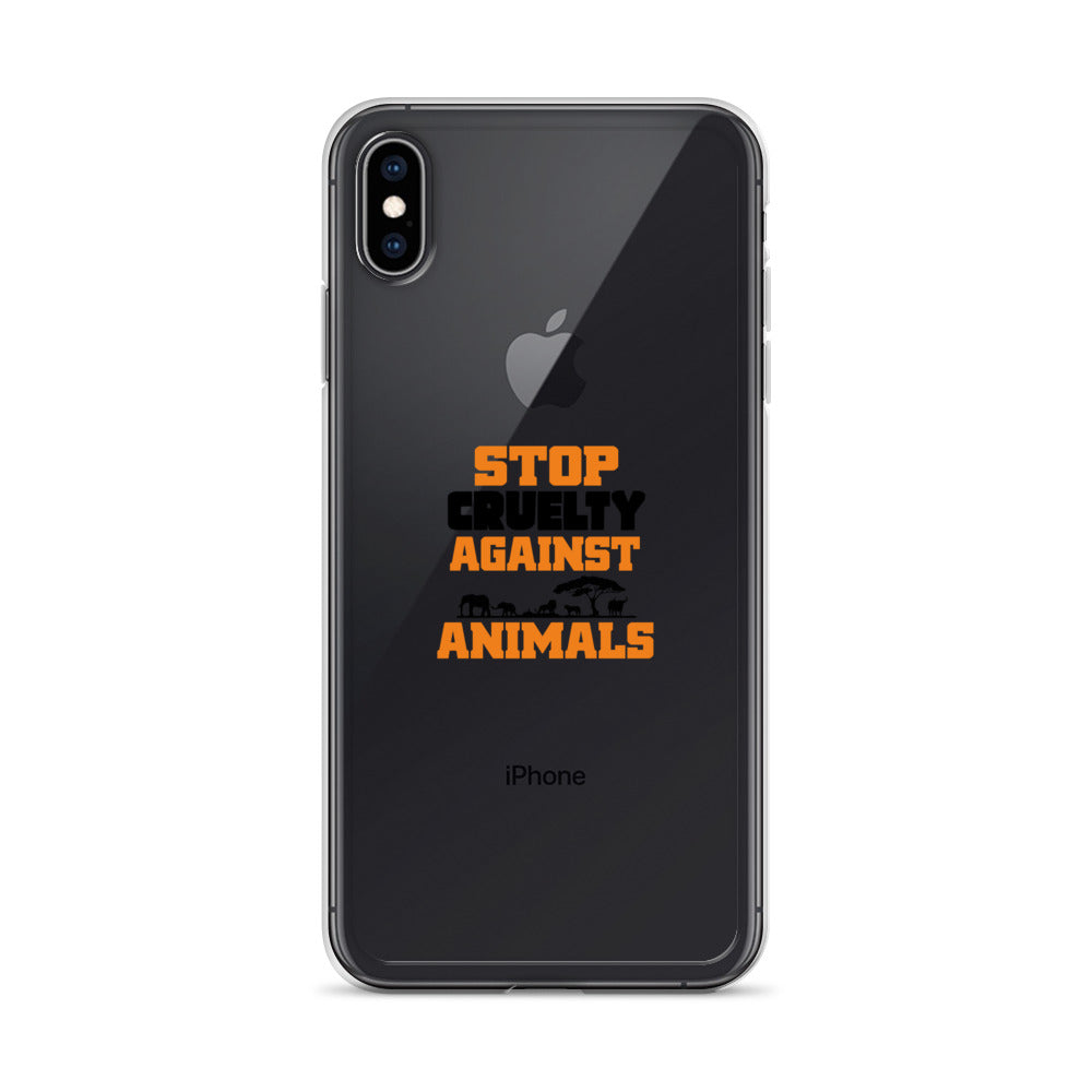 STOP CRUELTY AGAINST ANIMALS - iPhone Case Transparent