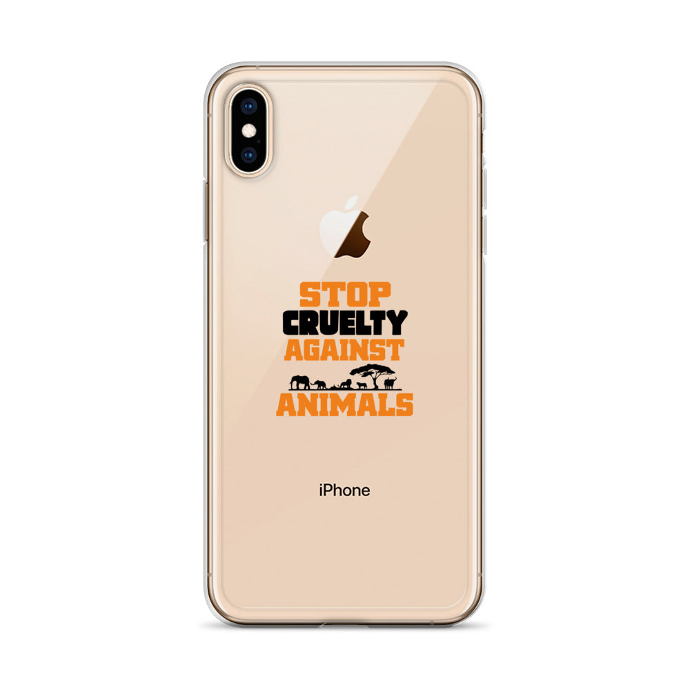 STOP CRUELTY AGAINST ANIMALS - iPhone Case Transparent