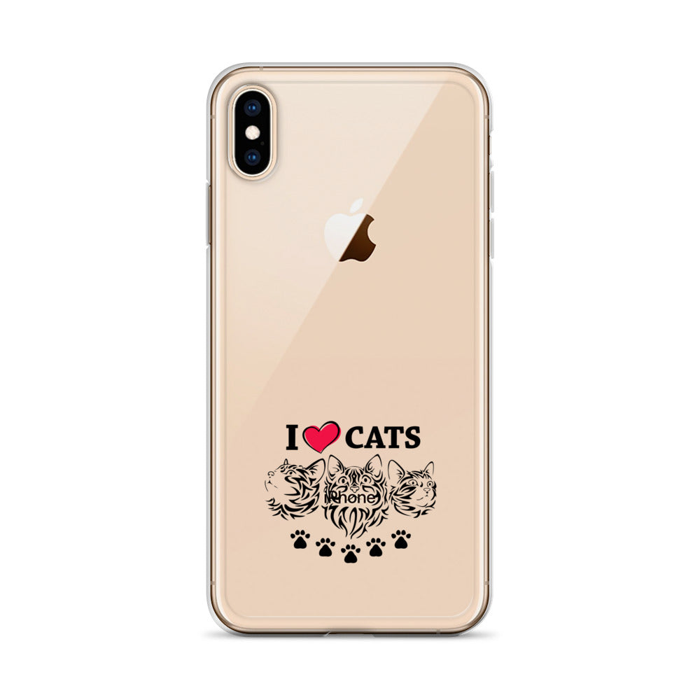 I LOVE CATS - iPhone Case