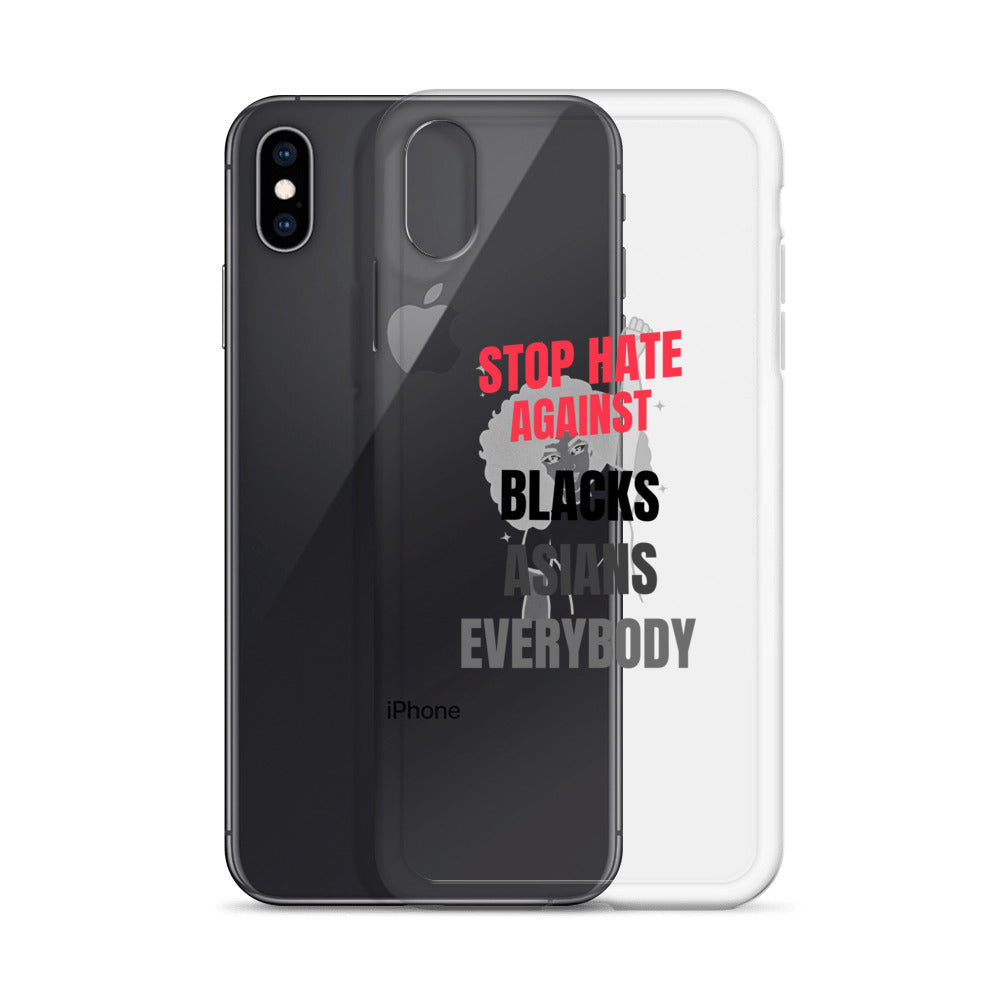 STOP HATE AGAINST EVERYBODY - iPhone Case Transparent