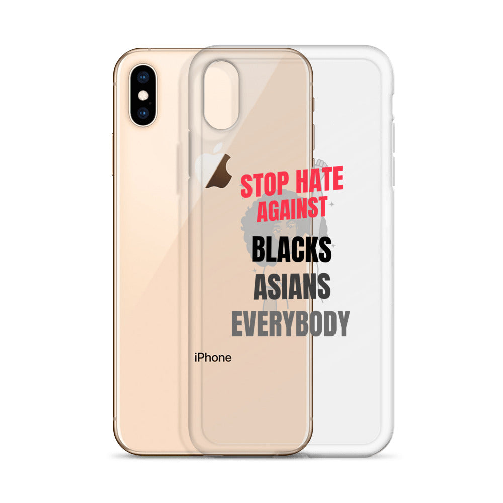 STOP HATE AGAINST EVERYBODY - iPhone Case Transparent