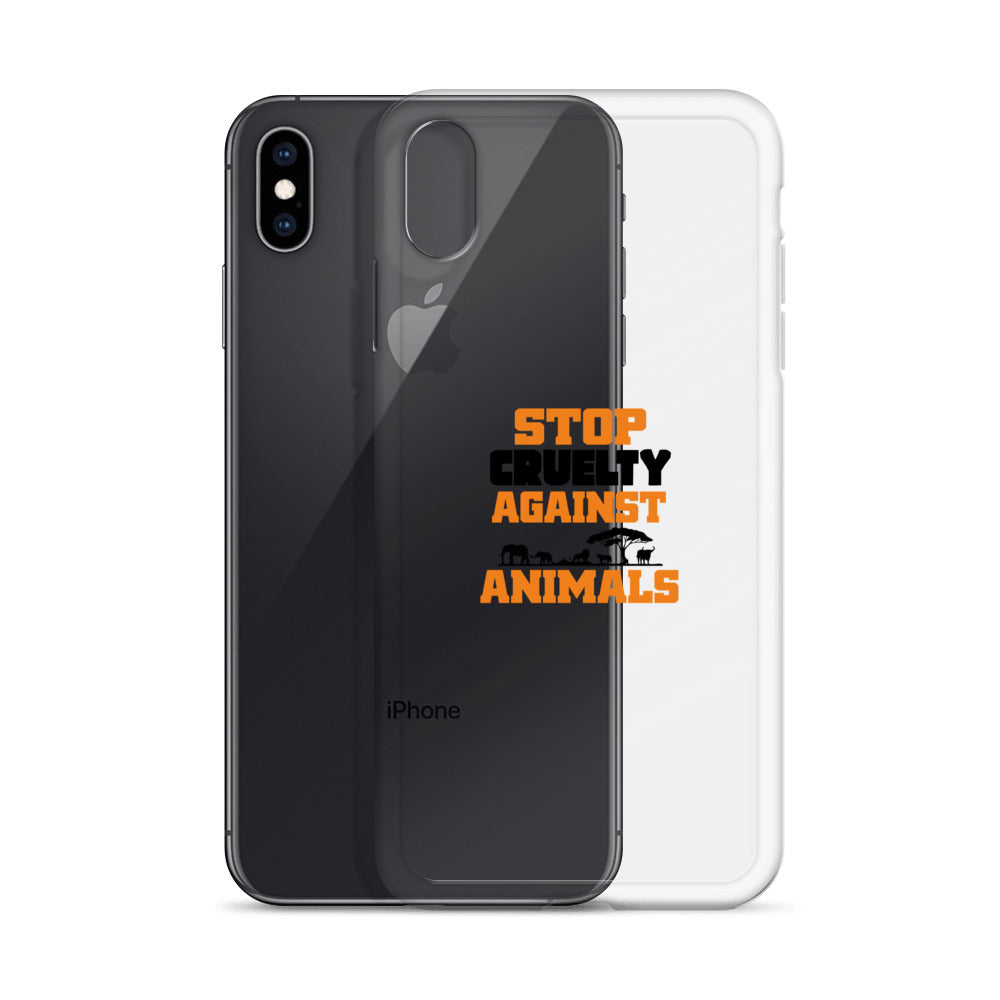 STOP CRUELTY AGAINST ANIMALS - iPhone Case Transparent