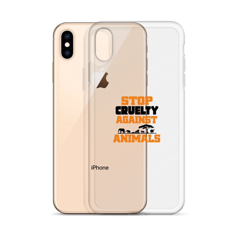 STOP CRUELTY AGAINST ANIMALS - iPhone Case Transparent