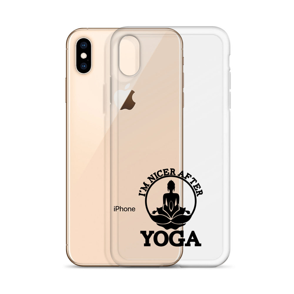 I'M NICER AFTER YOGA - iPhone Case