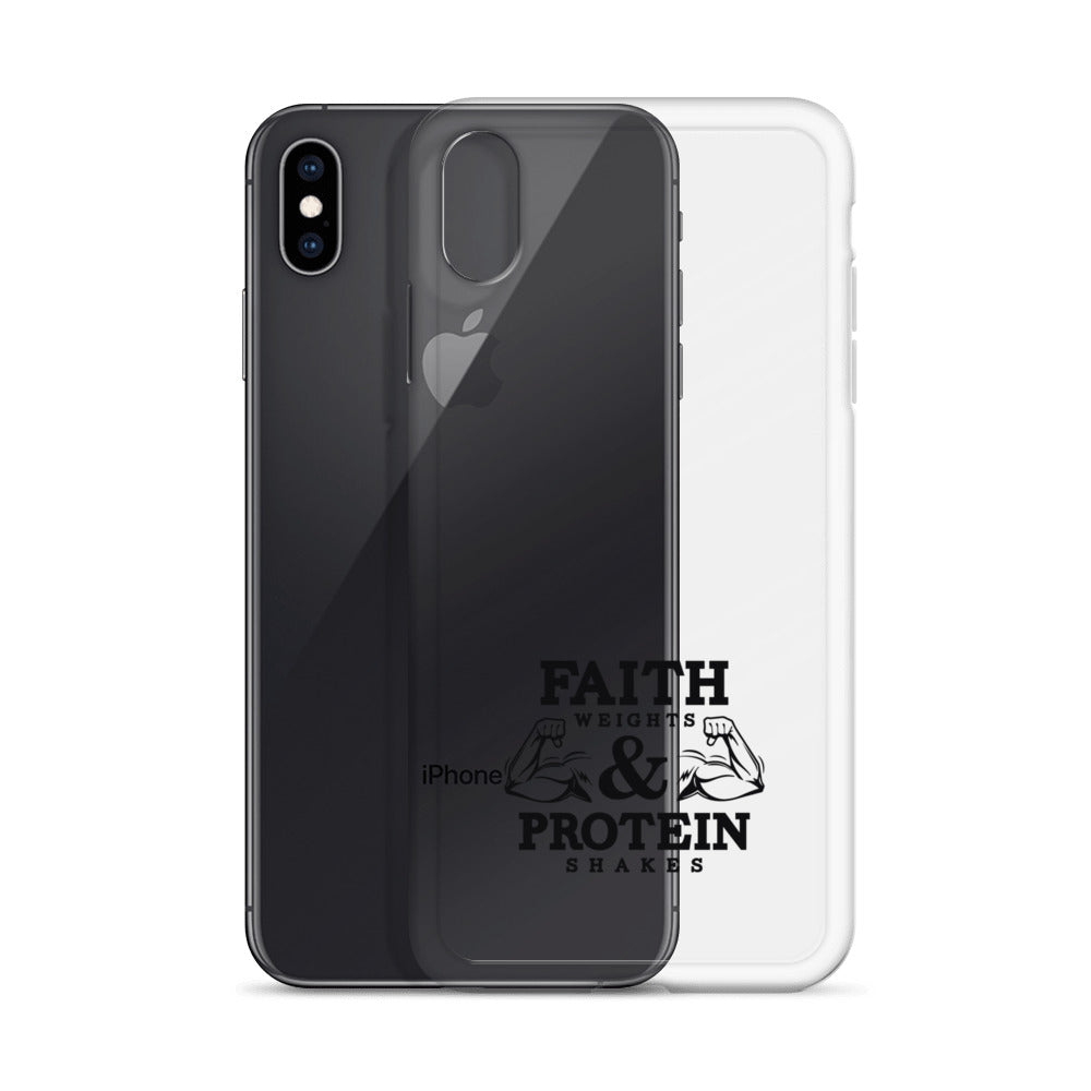 FAITH WEIGHTS & PROTEIN SHAKES - iPhone Case