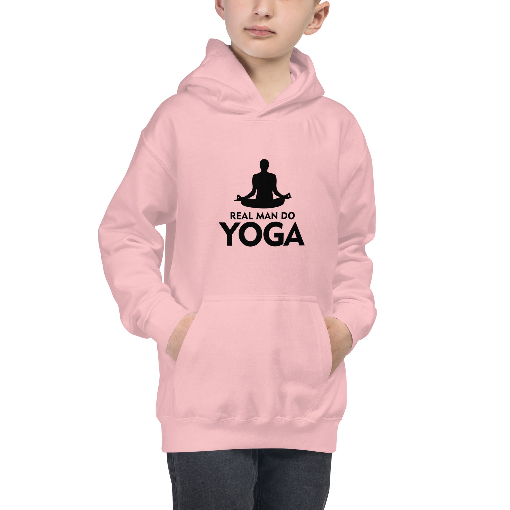 REAL MAN DO YOGA - Kids Hoodie