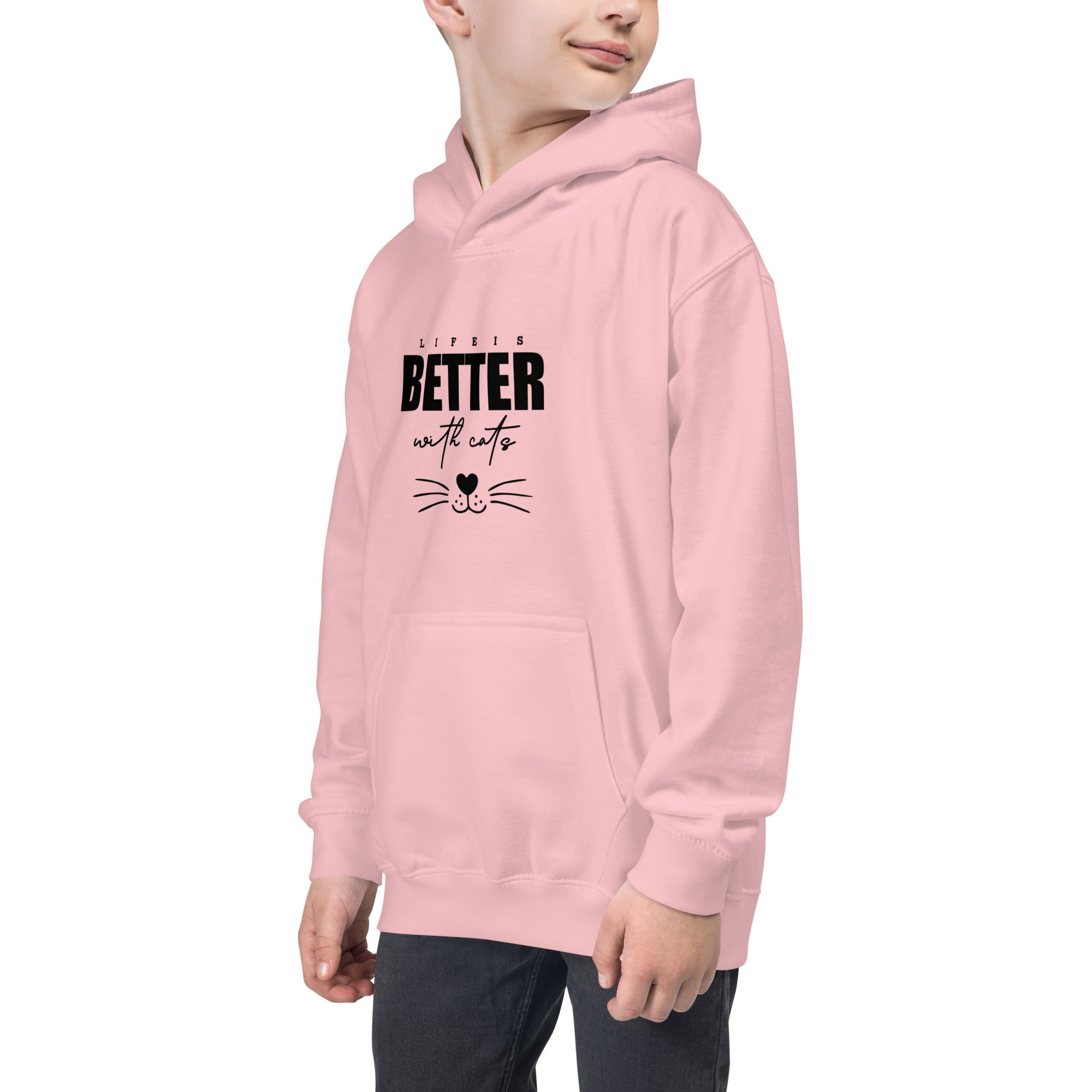 LIFE IS BETTER WITH CATS - Kids Hoodie